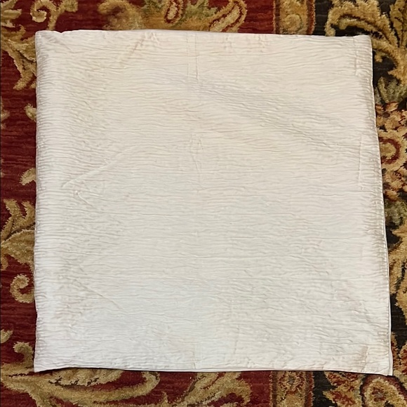 Donna Karan Home Euro Sham/ Pillow Cover in White EUC
